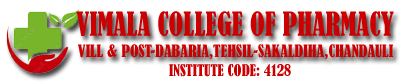  VIMALA COLLEGE OF PHARMACY,VILL & POST-DABARIA,TEHSIL-SAKALDIHA,CHANDAULI (U.P.) 